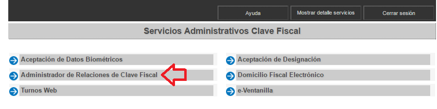 Clave fiscal para asociar mis dominios