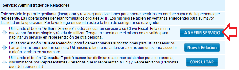 Clave fiscal para asociar mis dominios